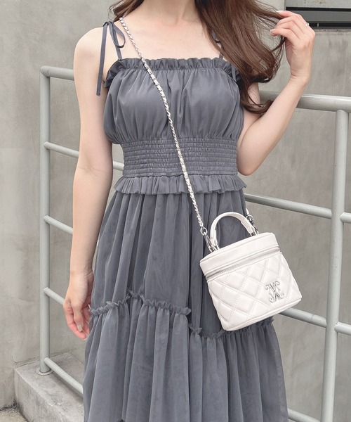 INGNI(イング)の「【WEB限定】チュールイレヘムティアードロングワンピース(ワンピース・レディース・ホワイト系その他3/オフホワイト/ブラック/チャコールグレー・M)」の21枚目の写真