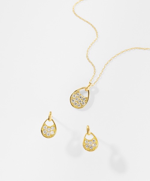 Jewel closet by L&Co.(ジュエルクローゼットバイエルアンドコー)の「K18 ダイヤモンド ピアス(ピアス(両耳用)・レディース・ゴールド系2/ゴールド系1・FREE)」の6枚目の写真