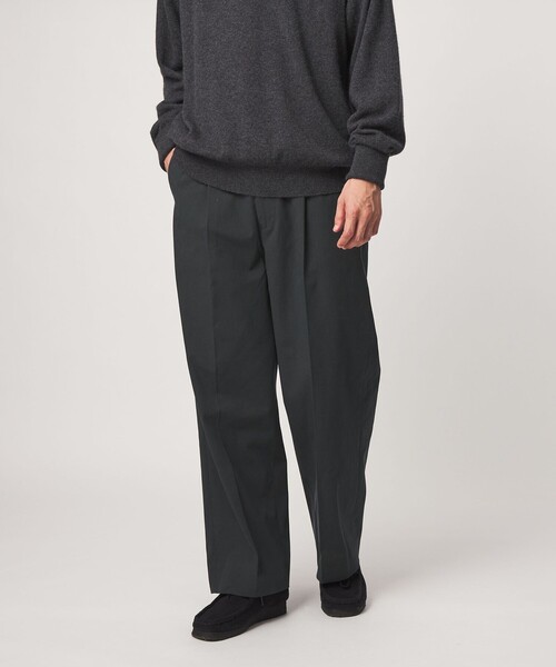 green label relaxing(グリーンレーベルリラクシング)の「ハイツイスト 2P ワイド ストレート パンツ W5(チノパンツ・メンズ・ダークグリーン/ナチュラル/ダークグレー・S/M/L/XL)」の9枚目の写真