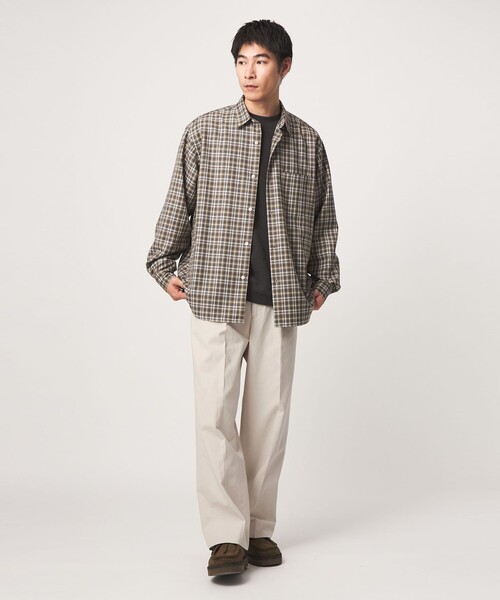 green label relaxing(グリーンレーベルリラクシング)の「ハイツイスト 2P ワイド ストレート パンツ W5(チノパンツ・メンズ・ダークグリーン/ナチュラル/ダークグレー・S/M/L/XL)」の13枚目の写真