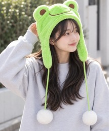 salle de bal（サルデバル）の「【 かえるのピクルス / pickles the frog 】Be pickles!　なりきりキャップ　NJI（ニットキャップ/ビーニー）」