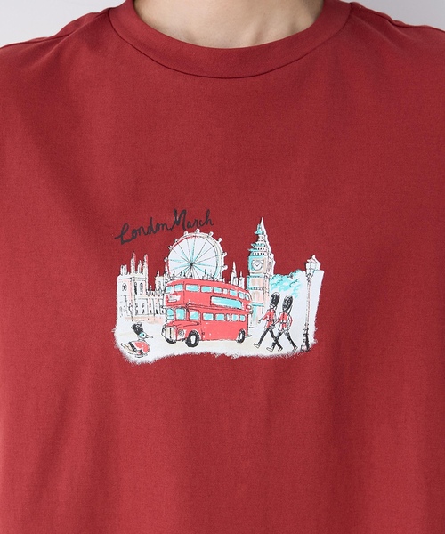 DECOY SINCE 1981(デコイシンスイチキュウハチイチ)の「【chiyoさんコラボ】ロンドンマーチロゴプリント7分袖Tシャツ【オーガニックコットンブレンド】(Tシャツ/カットソー・レディース・ネイビー/レッド・M/L/LL)」の16枚目の写真
