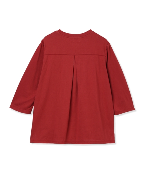 DECOY SINCE 1981(デコイシンスイチキュウハチイチ)の「【chiyoさんコラボ】ロンドンマーチロゴプリント7分袖Tシャツ【オーガニックコットンブレンド】(Tシャツ/カットソー・レディース・ネイビー/レッド・M/L/LL)」の22枚目の写真