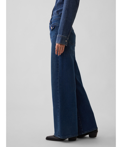 GAP(ギャップ)の「ハイライズ ストライドワイドデニム(デニムパンツ・レディース・インディゴブルー・28/29/23/24/25/26/27/30)」の5枚目の写真