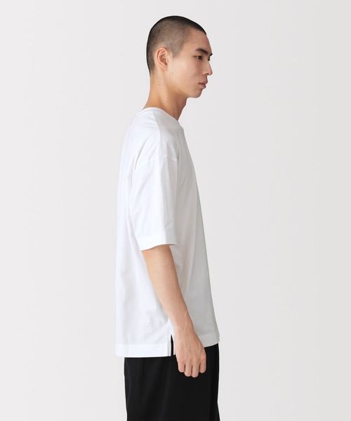 MUJI Labo(ムジラボ)の「紳士 和歌山で編み立てた天竺クルーネック半袖Tシャツ(Tシャツ/カットソー・メンズ・ホワイト/ブラウン・M)」の9枚目の写真