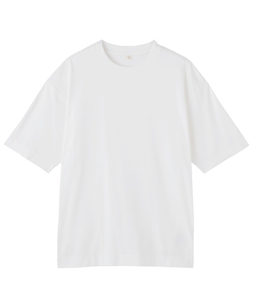 MUJI Labo(ムジラボ)の「紳士 和歌山で編み立てた天竺クルーネック半袖Tシャツ(Tシャツ/カットソー・メンズ・ホワイト/ブラウン・M)」の5枚目の写真