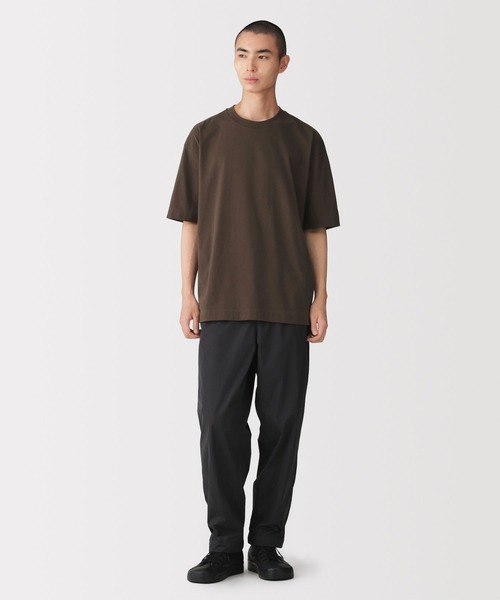 MUJI Labo(ムジラボ)の「紳士 和歌山で編み立てた天竺クルーネック半袖Tシャツ(Tシャツ/カットソー・メンズ・ホワイト/ブラウン・M)」の4枚目の写真