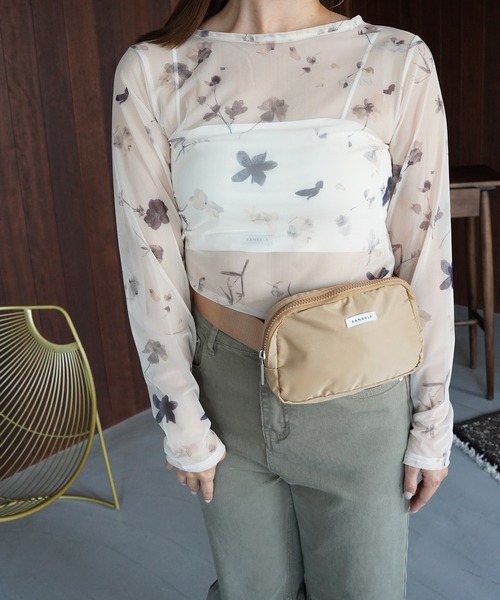 SANSeLF（サンセルフ）の「【SANSeLF】フラワープリントシアートップス saw26a034（その他トップス・レディース・アイボリー/ブラック・FREE）」の18枚目の写真