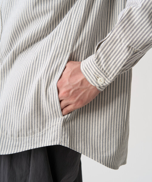 DANTON(ダントン)の「Men's Oxford Band Collar Shirt Pattern(シャツ/ブラウス・メンズ・ブラック系その他/ブルー系その他5・40/44/42/38)」の6枚目の写真