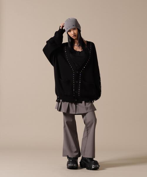 DANKE SCHON(ダンケシェーン)の「DankeSchon/ダンケシェーン/COTTON WJQ STUDS CARDIGAN(カーディガン/ボレロ・レディース・ブラック/グレー・L/M)」の22枚目の写真