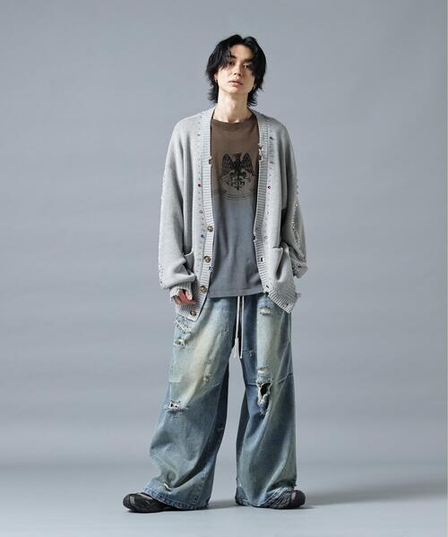 DANKE SCHON(ダンケシェーン)の「DankeSchon/ダンケシェーン/COTTON WJQ STUDS CARDIGAN(カーディガン/ボレロ・レディース・ブラック/グレー・L/M)」の3枚目の写真