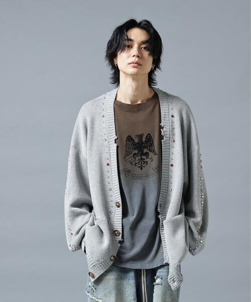 DANKE SCHON(ダンケシェーン)の「DankeSchon/ダンケシェーン/COTTON WJQ STUDS CARDIGAN(カーディガン/ボレロ・レディース・ブラック/グレー・L/M)」の6枚目の写真