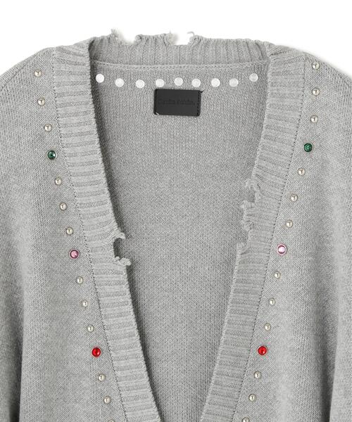 DANKE SCHON(ダンケシェーン)の「DankeSchon/ダンケシェーン/COTTON WJQ STUDS CARDIGAN(カーディガン/ボレロ・レディース・ブラック/グレー・L/M)」の10枚目の写真