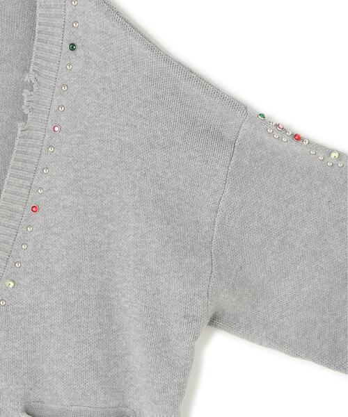 DANKE SCHON(ダンケシェーン)の「DankeSchon/ダンケシェーン/COTTON WJQ STUDS CARDIGAN(カーディガン/ボレロ・レディース・ブラック/グレー・L/M)」の11枚目の写真