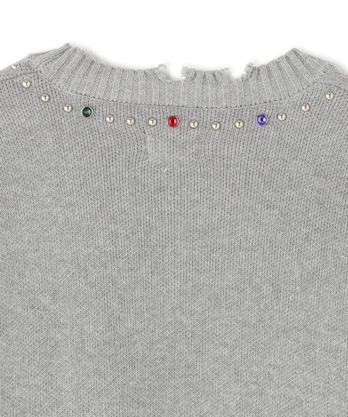 DANKE SCHON(ダンケシェーン)の「DankeSchon/ダンケシェーン/COTTON WJQ STUDS CARDIGAN(カーディガン/ボレロ・レディース・ブラック/グレー・L/M)」の14枚目の写真