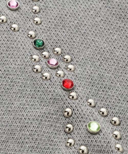 DANKE SCHON(ダンケシェーン)の「DankeSchon/ダンケシェーン/COTTON WJQ STUDS CARDIGAN(カーディガン/ボレロ・レディース・ブラック/グレー・L/M)」の15枚目の写真
