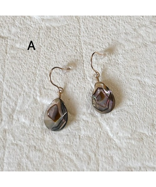 tone(トーン)の「【mastea】14KGF/アバロンシェルしずくピアス(MA)(ピアス(両耳用)・レディース・A・FREE)」の1枚目の写真