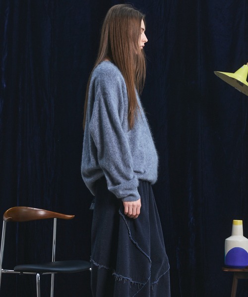 MAISON SPECIAL（メゾンスペシャル）の「《UNISEX》スーパー140エクストラファインメリノウールプライムオーバークルーネックニットセーター/Super140 Extra Fine Merino Wool Prime-Over Crew Neck Knit Tops【MAISON SPECIAL/メゾンスペシャル】（ニット/セーター・メンズ・パープル/グレー/ブラック/ライトグリーン・0/1/2）」の10枚目の写真