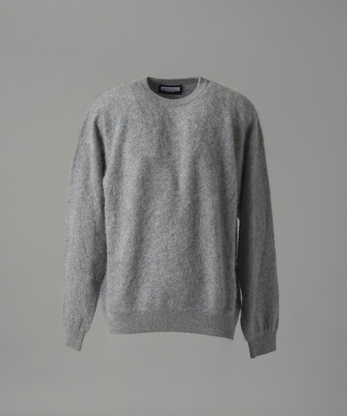 MAISON SPECIAL（メゾンスペシャル）の「《UNISEX》スーパー140エクストラファインメリノウールプライムオーバークルーネックニットセーター/Super140 Extra Fine Merino Wool Prime-Over Crew Neck Knit Tops【MAISON SPECIAL/メゾンスペシャル】（ニット/セーター・メンズ・パープル/グレー/ブラック/ライトグリーン・0/1/2）」の16枚目の写真