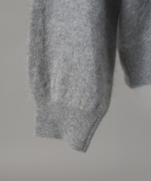 MAISON SPECIAL（メゾンスペシャル）の「《UNISEX》スーパー140エクストラファインメリノウールプライムオーバークルーネックニットセーター/Super140 Extra Fine Merino Wool Prime-Over Crew Neck Knit Tops【MAISON SPECIAL/メゾンスペシャル】（ニット/セーター・メンズ・パープル/グレー/ブラック/ライトグリーン・0/1/2）」の20枚目の写真