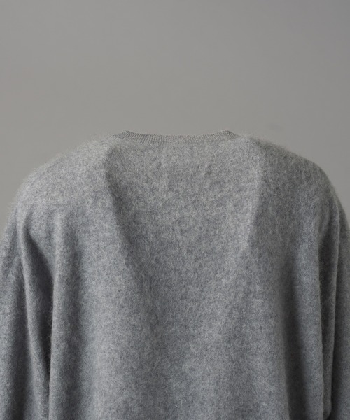 MAISON SPECIAL（メゾンスペシャル）の「《UNISEX》スーパー140エクストラファインメリノウールプライムオーバークルーネックニットセーター/Super140 Extra Fine Merino Wool Prime-Over Crew Neck Knit Tops【MAISON SPECIAL/メゾンスペシャル】（ニット/セーター・メンズ・パープル/グレー/ブラック/ライトグリーン・0/1/2）」の22枚目の写真