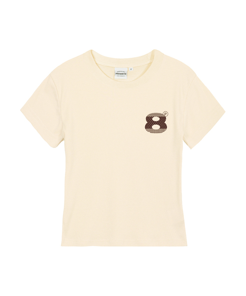 PRIMATE(プライメイト)の「TINY BALL レディース スリムフィット 半袖Tシャツ 6 COLORS(Tシャツ/カットソー・レディース・ホワイト/チャコールグレー/クリーム/ブラック×グリーン/ブラック×イエロー/チャコール・SMALL/MEDIUM/LARGE)」の6枚目の写真