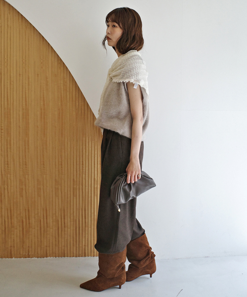 SLOBE IENA(スローブイエナ)の「SLOBE ルーズミドルブーツ(ブーツ・レディース・ブラウン・23cm/23.5cm/24cm/24.5cm/25cm)」の3枚目の写真