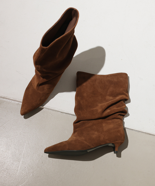 SLOBE IENA(スローブイエナ)の「SLOBE ルーズミドルブーツ(ブーツ・レディース・ブラウン・23cm/23.5cm/24cm/24.5cm/25cm)」の10枚目の写真