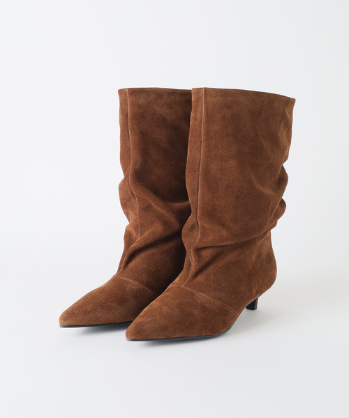 SLOBE IENA(スローブイエナ)の「SLOBE ルーズミドルブーツ(ブーツ・レディース・ブラウン・23cm/23.5cm/24cm/24.5cm/25cm)」の12枚目の写真