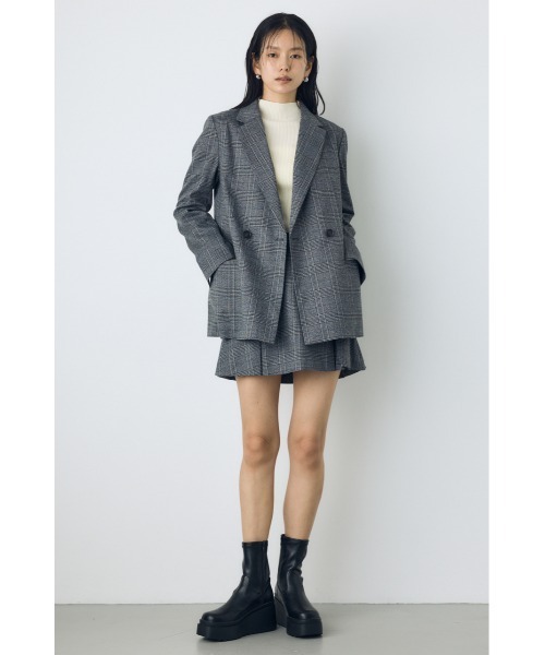 AZUL by moussy（アズールバイマウジー）の「【セットアップ対応】素材アソートテーラードジャケット 秋服 冬服 春服　マニッシュ　チェック　無地（テーラードジャケット・レディース・ブラウン/グレー系その他/ブラウン系その他・FREE）」の9枚目の写真