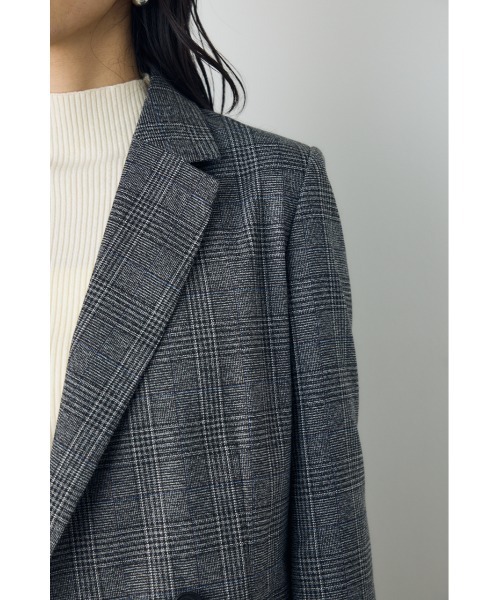 AZUL by moussy（アズールバイマウジー）の「【セットアップ対応】素材アソートテーラードジャケット 秋服 冬服 春服　マニッシュ　チェック　無地（テーラードジャケット・レディース・ブラウン/グレー系その他/ブラウン系その他・FREE）」の10枚目の写真