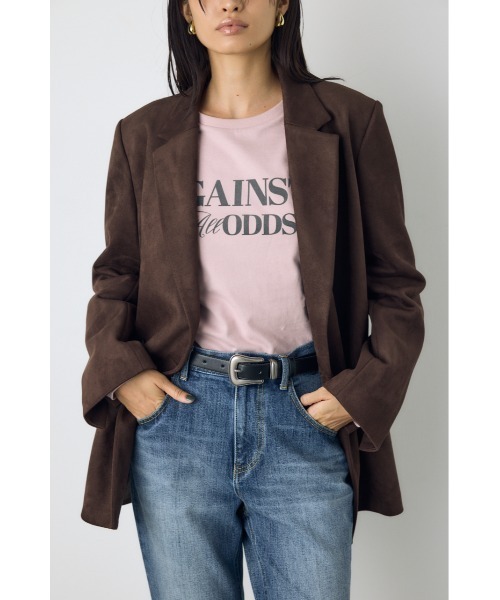 AZUL by moussy（アズールバイマウジー）の「【セットアップ対応】素材アソートテーラードジャケット 秋服 冬服 春服　マニッシュ　チェック　無地（テーラードジャケット・レディース・ブラウン/グレー系その他/ブラウン系その他・FREE）」の16枚目の写真