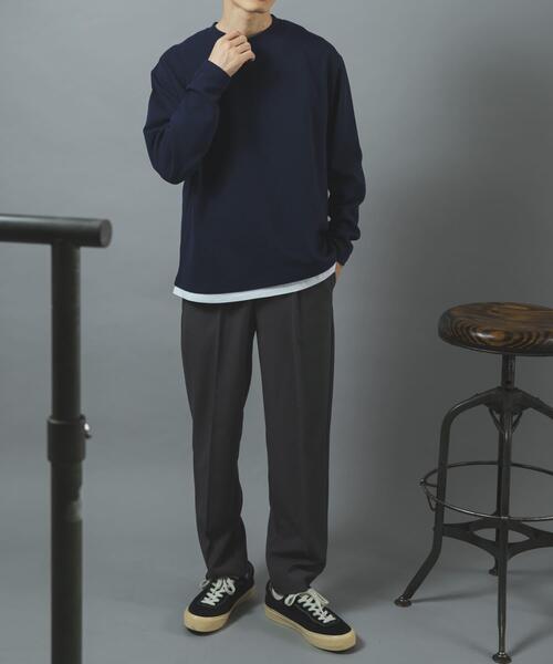 ITEMS URBANRESEARCH(アイテムズ アーバンリサーチ)の「『Sサイズあり/イージーケア/UVカット/セットアップ対応』EVERY DAY TRテーパードスラックス(その他パンツ・メンズ・ダークグレー/ブラック/ベージュ系その他/ネイビー・SMALL/MEDIUM/LARGE)」の7枚目の写真