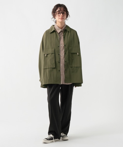 GEORGE'S(ジョージズ)の「フラップポケットシャツジャケット(ミリタリージャケット・メンズ・ネイビー/カーキ・MEDIUM/LARGE)」の4枚目の写真