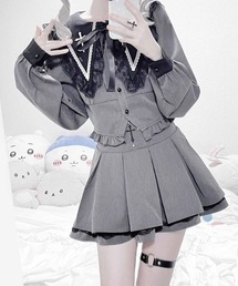 クロス刺繍短丈セットアップ 2点SET