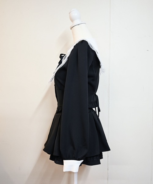 MA*RS(アメーバーマーズ)の「クロス刺繍短丈セットアップ 2点SET(セットアップ・レディース・ブラック/グレー/ブラック×ホワイト・FREE)」の14枚目の写真