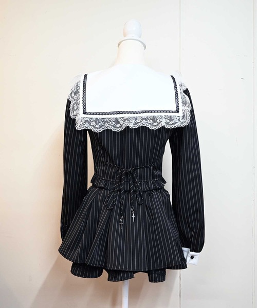 MA*RS(アメーバーマーズ)の「クロス刺繍短丈セットアップ 2点SET(セットアップ・レディース・ブラック/グレー/ブラック×ホワイト・FREE)」の19枚目の写真
