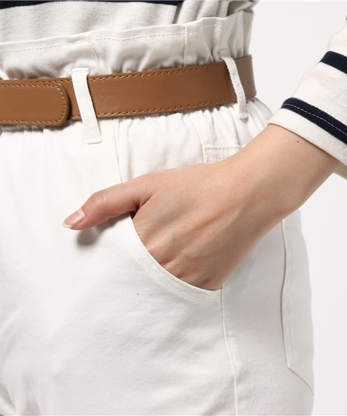 one after another NICE CLAUP（ワンアフターアナザーナイスクラップ）の「【ナイスクラップ】ハイウェストテーパードパンツ（その他パンツ・レディース・オフホワイト/ベージュ/ブルー/インディゴブルー・FREE）」の10枚目の写真