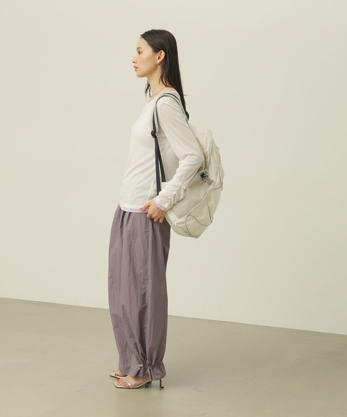 BAYFLOW（ベイフロー）の「パラシュートパンツ（その他パンツ・レディース・パープル/ダークブラウン/グレイッシュベージュ・FREE）」の10枚目の写真
