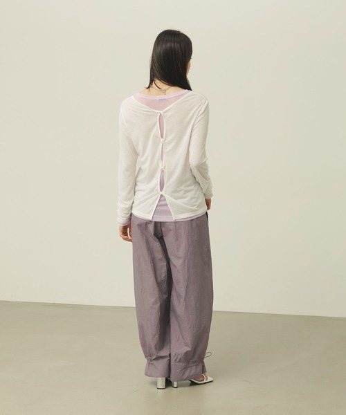 BAYFLOW（ベイフロー）の「パラシュートパンツ（その他パンツ・レディース・パープル/ダークブラウン/グレイッシュベージュ・FREE）」の12枚目の写真
