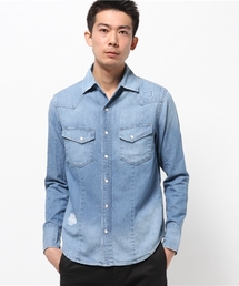 VENCEEXCHANGE | リペアーデニムシャツ(シャツ/ブラウス)