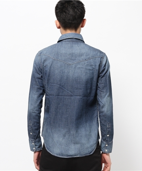 VENCEEXCHANGE(ヴァンスエクスチェンジ)の「リペアーデニムシャツ(シャツ/ブラウス・メンズ・ライトブルー/ブルー・LARGE/MEDIUM)」の10枚目の写真