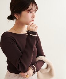 〈osono〉袖口リボン2WAYニット