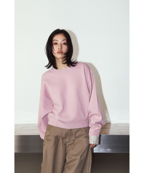 Knuth Marf(クヌースマーフ)の「2way cuffs normcore knit(ニット/セーター・レディース・ブラック/ブラウン/グレー/ピンク・FREE)」の4枚目の写真