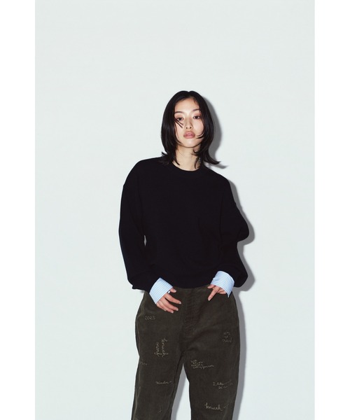 Knuth Marf(クヌースマーフ)の「2way cuffs normcore knit(ニット/セーター・レディース・ブラック/ブラウン/グレー/ピンク・FREE)」の2枚目の写真