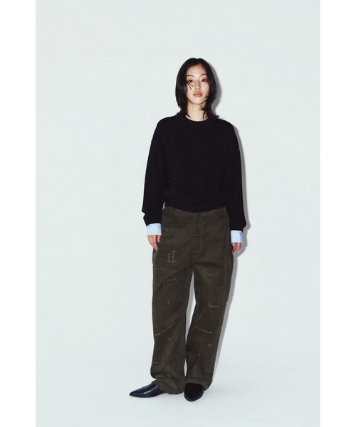 Knuth Marf(クヌースマーフ)の「2way cuffs normcore knit(ニット/セーター・レディース・ブラック/ブラウン/グレー/ピンク・FREE)」の6枚目の写真