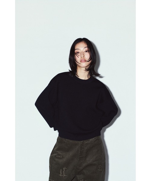 Knuth Marf(クヌースマーフ)の「2way cuffs normcore knit(ニット/セーター・レディース・ブラック/ブラウン/グレー/ピンク・FREE)」の9枚目の写真
