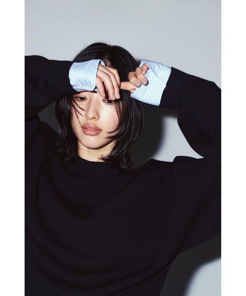 Knuth Marf(クヌースマーフ)の「2way cuffs normcore knit(ニット/セーター・レディース・ブラック/ブラウン/グレー/ピンク・FREE)」の10枚目の写真