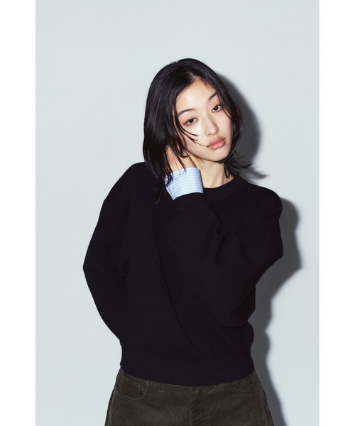 Knuth Marf(クヌースマーフ)の「2way cuffs normcore knit(ニット/セーター・レディース・ブラック/ブラウン/グレー/ピンク・FREE)」の11枚目の写真