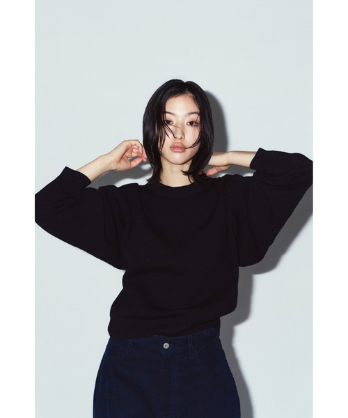 Knuth Marf(クヌースマーフ)の「2way cuffs normcore knit(ニット/セーター・レディース・ブラック/ブラウン/グレー/ピンク・FREE)」の17枚目の写真